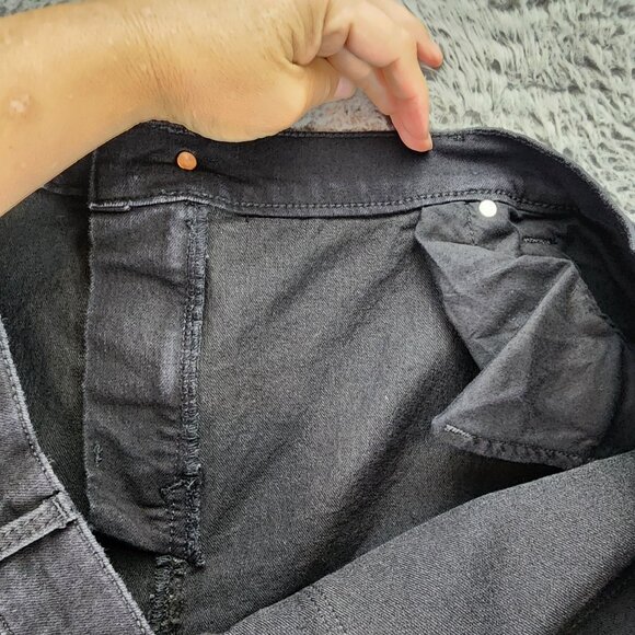 Old Navy Jeans Womens 18 Petite Black Stretch High Rise Curvy Straight - Picture 10 of 13